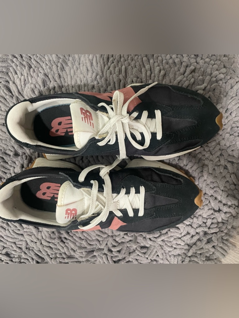 New Balance Black and Pink Low-Profile Sneakers